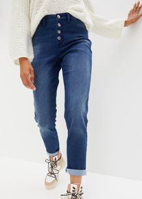 Boyfriend Mid Waist Thermojeans mit kuscheliger Innenseite, blau, Größe 54, mit Baumwolle, bonprix