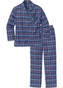 Pyjama aus weichem Flanell mit Knopfleiste und langen Ärmeln., rot, Größe 48/50 (M), Flanell, bonprix