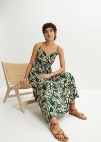 Maxikleid aus fließender Viskose, grün, Größe 38, Viskose, bonprix