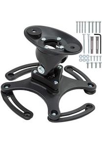 TecTake supporto universale per proiettori, installazione a soffitto fino - nero - 401799