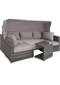 TecTake Lounge in rattan San Marino - grigio - 403237