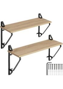 TecTake 2 estantes de pared Irvine madera industrial clara, roble Sonoma - 404428