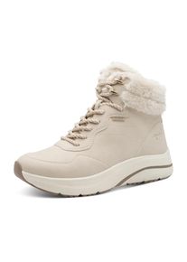 Tamaris Schnürstiefelette Damen beige Größe 36 Unifarben