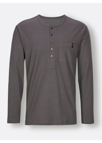 Herren Schlafanzug-Shirts in burgund + anthrazit ,Größe 44/46, Witt, 100% Baumwolle