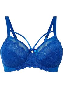 Reggiseno minimizer con pizzo delicato, Blu, Taglia 105C, bonprix