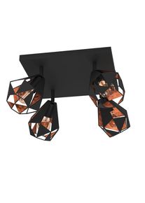 Eglo Leuchten CARLTON Deckenleuchte Kupferfarben, Schwarz, 4-flammig