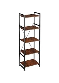 TecTake Estantería Manchester 47,5 x 34,5 x 151,5cm Madera industrial oscura, rústica - 404154