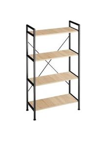 TecTake Estantería Leeds 67,5 x 31,5 x 121,5cm madera industrial clara, roble Sonoma - 404153