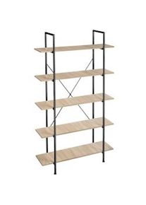 TecTake Estantería Glasgow 106 x 34,5 x 179,5cm madera industrial clara, roble Sonoma - 404151