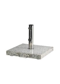 Sonnenschirm Schirmst&auml;nder Granit mit Rollen, quadratisch | paramondo rollbarer Sonnenschirmst&auml;nder f&uuml;r Balkon, Garten, Terrasse