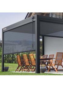 pergomondo Screen-Rollo für Pergola mit Lamellendach | 3 m, anthrazit