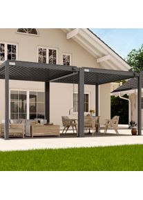 pergomondo Pergola mit Lamellendach | 3 x 6 m, anthrazit