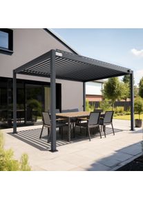pergomondo Pergola mit Lamellendach | 3 x 4 m, anthrazit