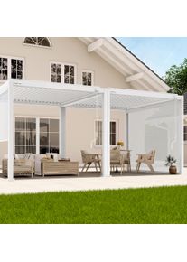 pergomondo Pergola mit Lamellendach | 3 x 6 m, wei&szlig;