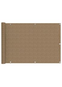 Balkonbespannung | atmungsaktiv / HDPE, 300x75 cm, braun | JAROLIFT Balkon Sichtschutz / Balkonumrandung