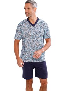 Panska Krátke pyžamo Ľadovomodrá a námornícka modrá potlač veľkosť 60/62