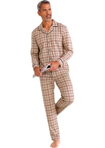 Panska Pyžamo, jednoduchý džersej béžová károvaná veľkosť 60/62