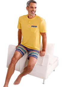 Panska Krátke pyžamo, čistá bavlna Žlto-vzorované veľkosť 60/62