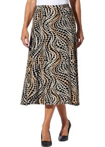 Damen Jerseyrock im Punkte-Dessin elfenbein-schwarz-bedruckt Größe 27