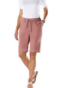 Dames Bermuda's met bindceintuur rozenhout Maat 38