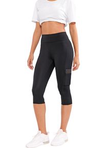 Damen Caprileggings mit einer kleinen Tasche schwarz Größe 44