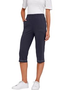 Dames Vrijetijdsbroek in caprilengte marine Maat 40
