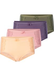 Dames Tailleslip in set van 4 kaki + rozenhout + apricot + vijg Maat 48/50