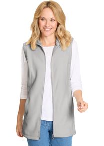 Damen Fleeceweste mit 2-Wege-Reißverschluss hellgrau Größe 44