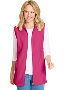 Damska Flaušová vesta s 2-cestným zipsom purpurová veľkosť 56