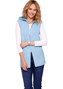 Damska Flaušová vesta s 2-cestným zipsom ľadová modrá veľkosť 56