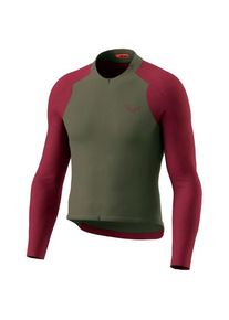 Dynafit Ride Light L/S Full Zip Jersey Cycling jersey Men (M, olive/red)