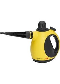 Clatronic DR 3653 Pulitore a Vapore Portatile Multiuso con 9 Accessori, 3,5 bar di Pressione, Nero, 1050W