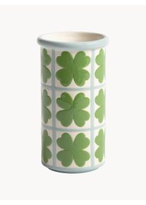 &k Amsterdam Handmade Vase Patch, H 17 cm Blue, Green Ceramic Ø 9 x H 17 cm