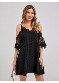 LapaPlus Sommerkleid Damen schwarz Größe 36 Unifarben