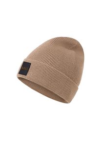 BOSS Orange, Herren, Strickm&uuml;tze &raquo;Foxxy Hat&laquo; mit Label-Aufn&auml;her, Open Green 346, Open Green 346, M&uuml;tze von BOSS Orange Menswear
