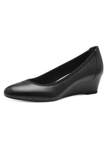 Tamaris , Pumps, Keilabsatz, Halbschuh, Schlupfschuh mit komfortablem Elastikeinfass , schwarz , 42 (8) , 42 (8) , Pumps in klassischem Design