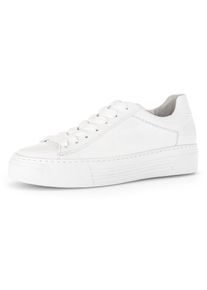 Gabor , Plateausneaker »FLORENZ«, mit OPTIFIT-Wechselfußbett, Freizeitschuh, Halbschuh, Schnürschuh , weiß , 44 , 44 , Plateausneaker mit dezenten...