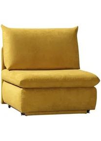 Novel Schlafsessel , Gelb , Textil , Uni , 90x89 cm , Stoffauswahl, Liegefunktion , Wohnzimmer, Sofas & Couches, Schlafsofas, Schlafsessel