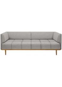 Joka Bigsofa , Grau , Textil , Eiche , 220x77x120 cm , Made in Austria , Typenauswahl, Stoffauswahl , Wohnzimmer, Sofas & Couches, Schlafsofas, Dauerschläfer Sofas