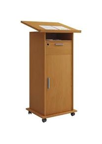 Vcm Mid.you Stehpult , Buchefarben , Holzwerkstoff , 50x120x60 cm , Stauraum , Büromöbel, Schreibtische, Stehpulte