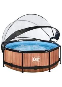 EXIT Toys EXIT Pool Wood 244X76 , Braun , Metall , 76 cm , Freizeit & Co, Pools & Wasserspaß