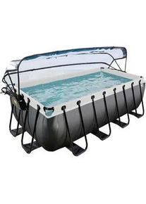 EXIT Toys Pool-Set , Schwarz , Metall , 200x122x400 cm , Freizeit & Co, Pools & Wasserspass, Aufstellpools