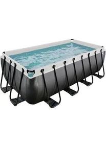 EXIT Toys Pool , Schwarz , Metall , Lederoptik , 200x122x400 cm , Freizeit & Co, Pools & Wasserspass, Aufstellpools