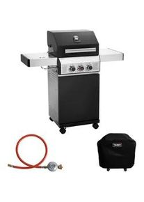 Taino Gasgrill Black 2+1 Set , Schwarz , Metall , 50x115x116 cm , Grills & Outdoor-Küchen, Gasgrills