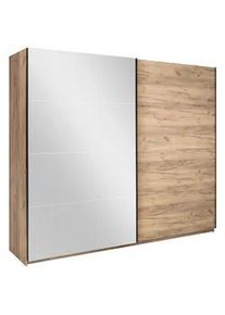 Mid.you Schiebetürenschrank , Eichefarben , Holzwerkstoff , 4 Fächer , 250x210x62 cm , in verschiedenen Größen erhältlich , Schlafzimmer, Kleiderschränke, Schwebetürenschränke