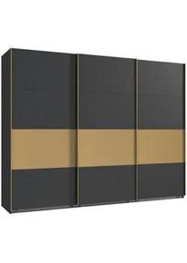 wimex Boxxx Schwebetürenschrank , Graphitfarben, Goldfarben , Holzwerkstoff , 3 Fächer , 270x208x65 cm , Made in Germany , in verschiedenen Größen erhältlich , Schlafzimmer, Komplette Schlafzimmer und Serien, Schlafzimmerserien