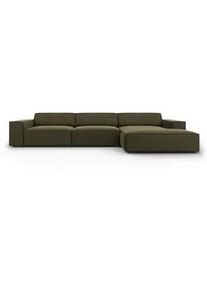 Micadoni Ecksofa rechts Jodie aus Samt grün 4 Sitzplätze , Grün , Textil , L-Form , 284x166 cm , Hergestellt in Europa, Oeko-Tex® , Wohnzimmer, Sofas & Couches, Wohnlandschaften, Ecksofas