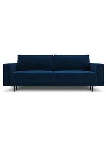 Micadoni Ausklappbares-Sofa mit Bettkasten Caro aus Samt königsblau 3 Sitzplätze , Blau , Textil , 97x93x236 cm , Hergestellt in Europa, Oeko-Tex® , Wohnzimmer, Sofas & Couches, Schlafsofas
