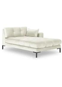 Micadoni Chaiselongue rechts Mamaia aus Samt leichtes beige , Creme , Textil , 102x75x185 cm , Hergestellt in Europa, Oeko-Tex® , Wohnzimmer, Sofas & Couches, Sofas, Recamieren