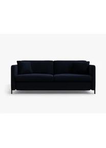 Micadoni Ausklappbares-Sofa Gloria aus Samt königsblau 3 Sitzplätze , Dunkelblau , Textil , 102x80x202 cm , Hergestellt in Europa , Wohnzimmer, Sofas & Couches, Schlafsofas